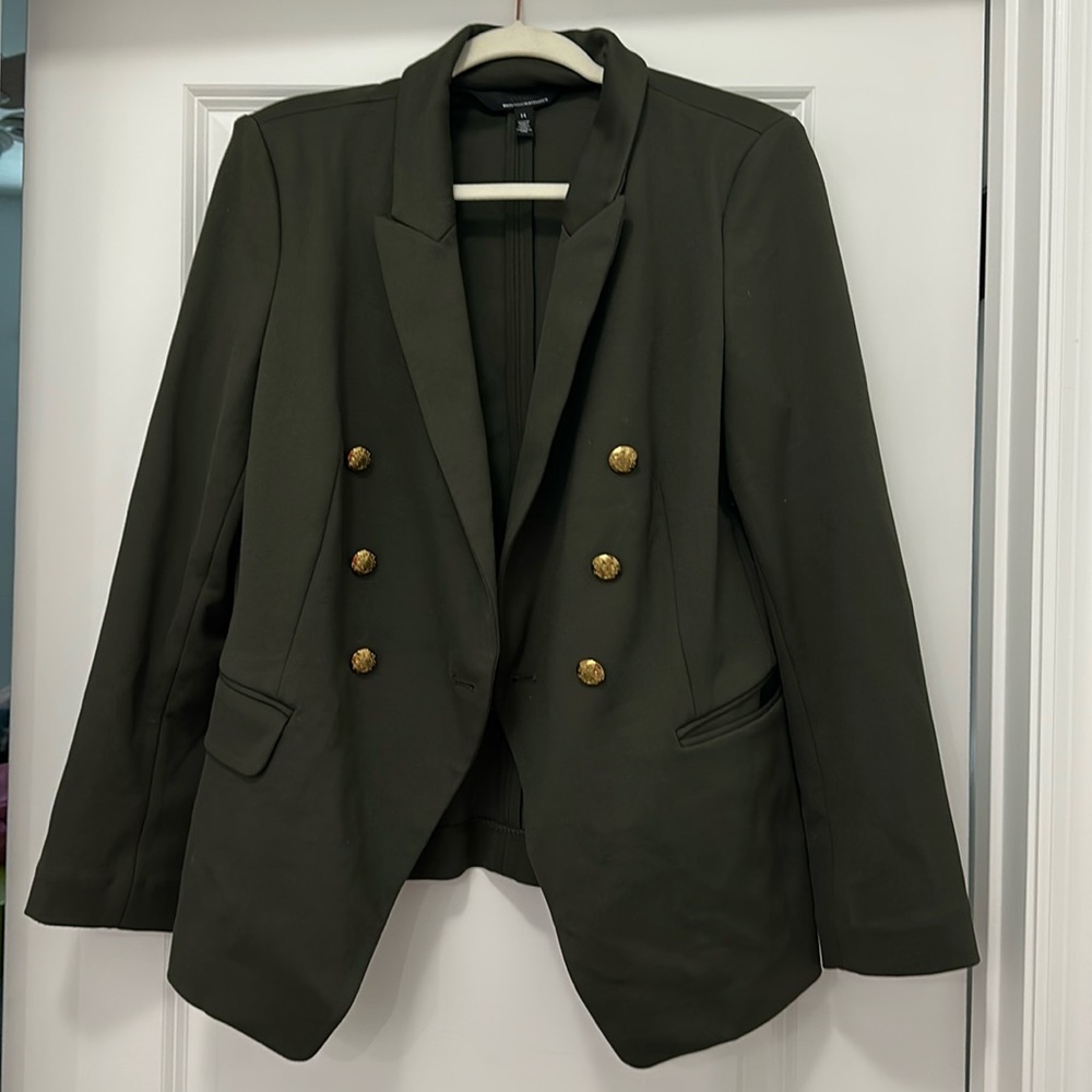 WHBM green blazer